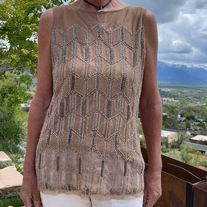 Moondusk beaded tank in soft earth tones. Gorgeous! New with tags from Sundance